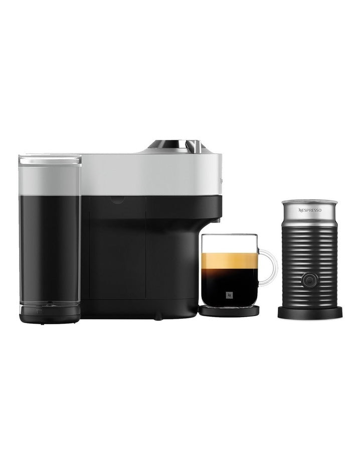 Vertuo Pop & Deluxe Capsule Coffee Machine Bundle in Silver