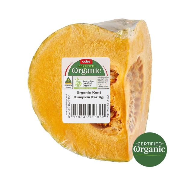 COLES ORGANIC PUMPKIN:KENT:.:PER KG