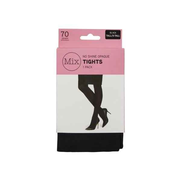 No Shine Opaque Tights 70 Denier Black Tall/X-Tall