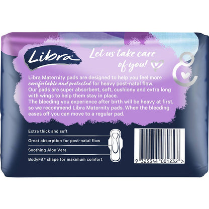 Libra Maternity Pads Aloe Vera With Wings 10 Pack