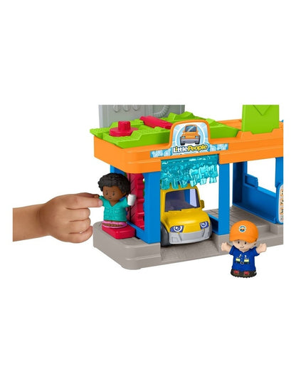 Little People Fillin Fun Service Station Toddler Playset, 1 Toy Car & 2 Figures