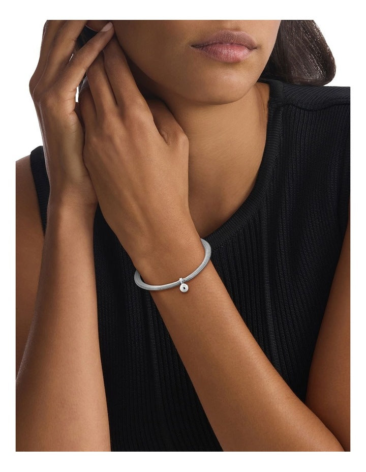 Layered Stainless Steel Chain Bracelet in Silver