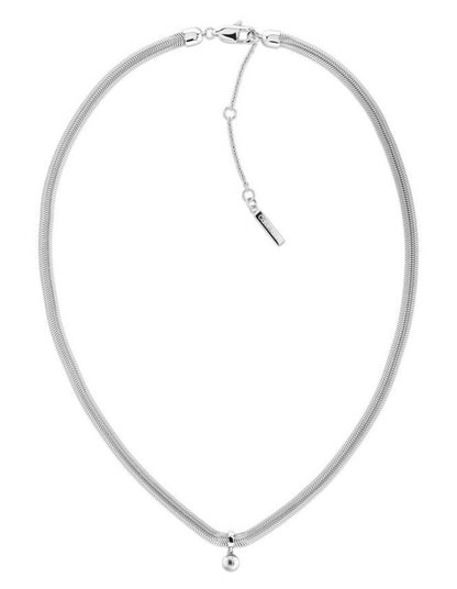 Layered Stainless Steel Chain Necklace in Silver