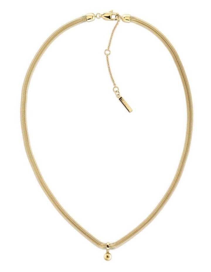 Layered Ionic Plated Thin Steel Chain Necklace in Gold