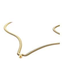 Layered Ionic Plated Thin Steel Chain Necklace in Gold