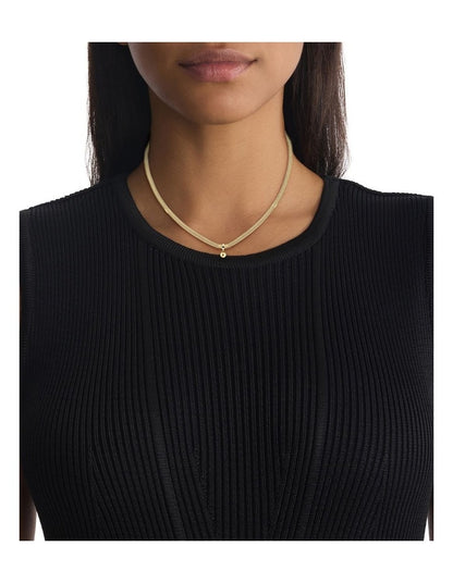 Layered Ionic Plated Thin Steel Chain Necklace in Gold