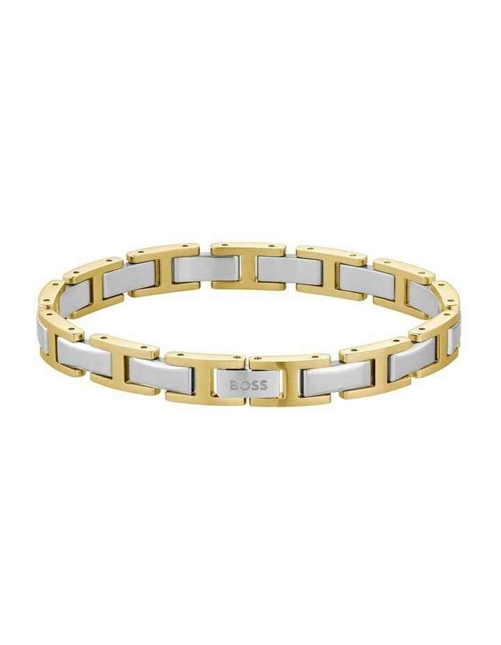 Thin Steel Link Bracelet - Gold Tone