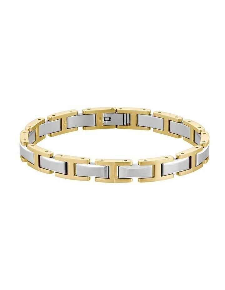 Thin Steel Link Bracelet - Gold Tone