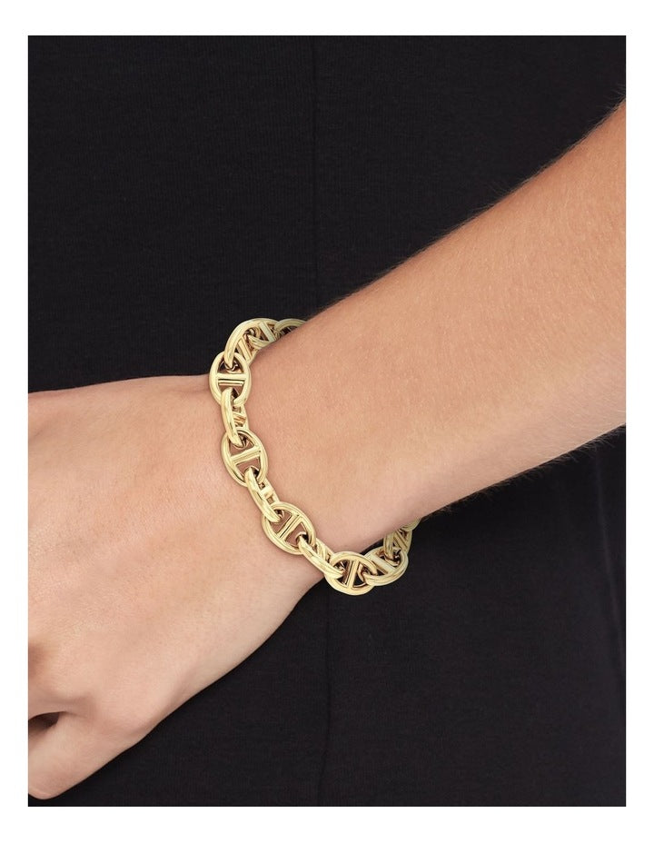 Marina Ionic Plated Thin Steel Chain Bracelet in Gold