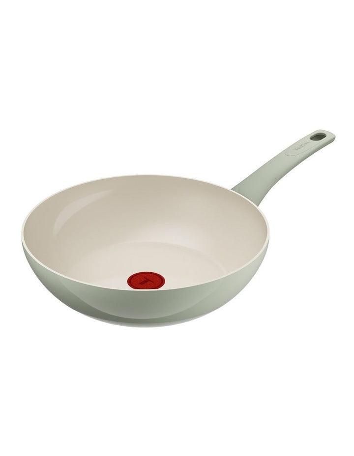 Recycle Ceramic Induction Non-Stick Wok 28cm Green Lichen