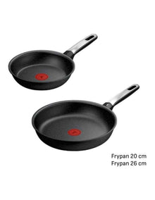 Expertise+ Induction Non-Stick Frypan Set 20/26 in Black
