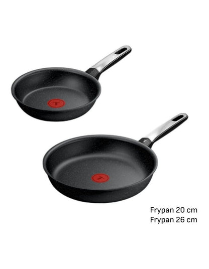 Expertise+ Induction Non-Stick Frypan Set 20/26 in Black