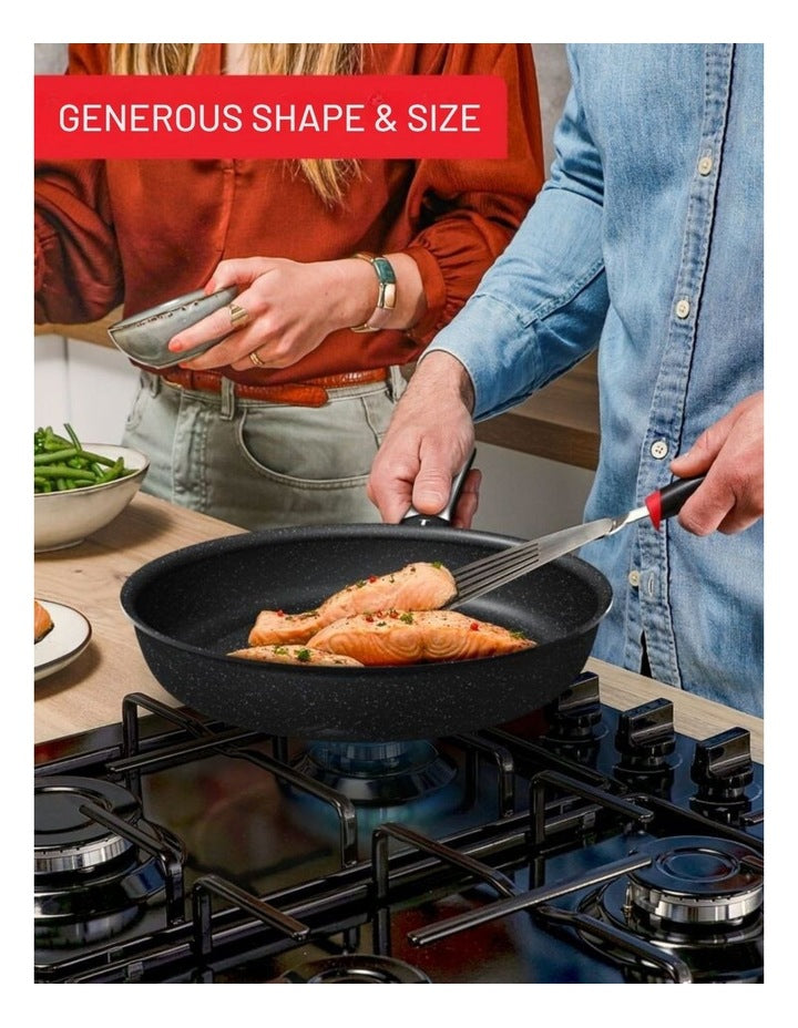 Expertise+ Induction Non-Stick Frypan Set 20/26 in Black