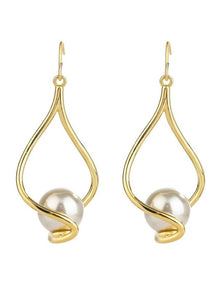 GJEC047M- Swirl drop earrings
