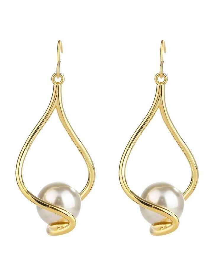 GJEC047M- Swirl drop earrings