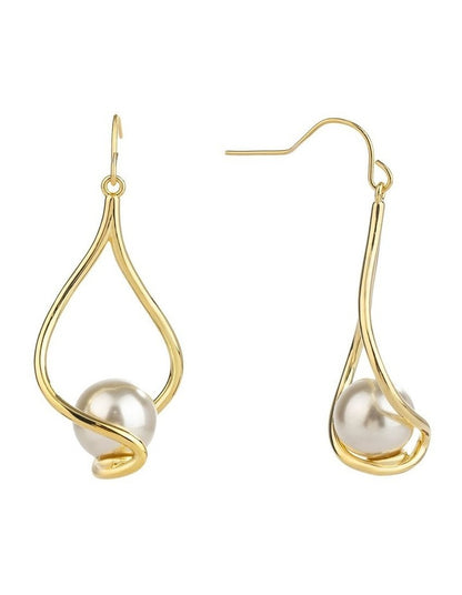 GJEC047M- Swirl drop earrings