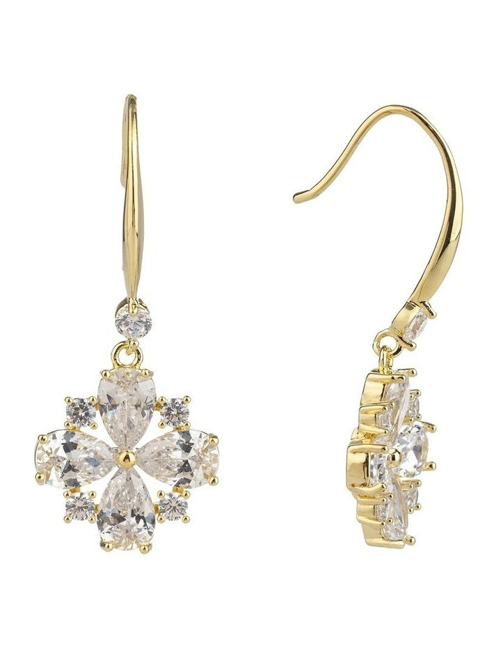 GJEC059M - Flower drop earrings