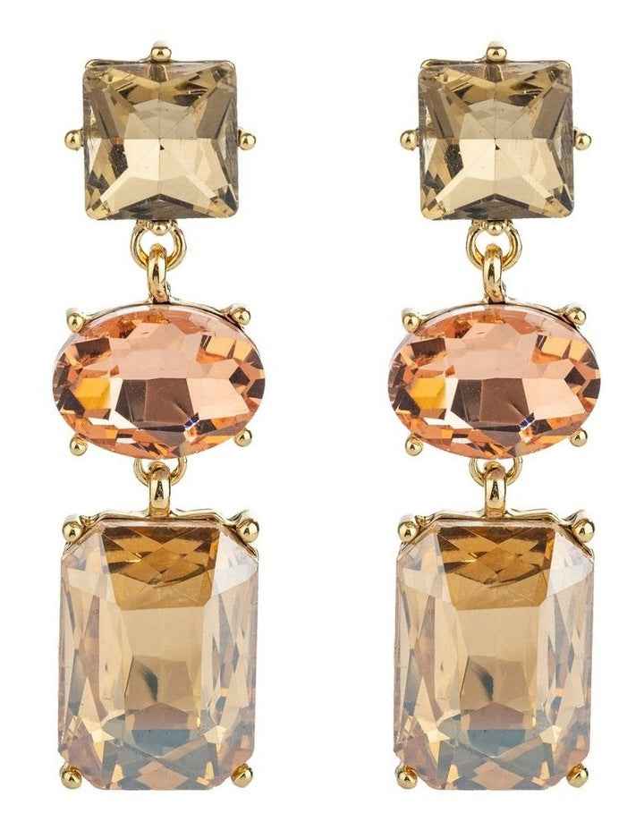 Sculpted Hoops Earing Gjec067m in Champagne