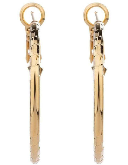 Thin Textured Double Hoops GJEE092M in Gold