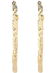 Textured GJEE108M Hoop Earrings in Gold