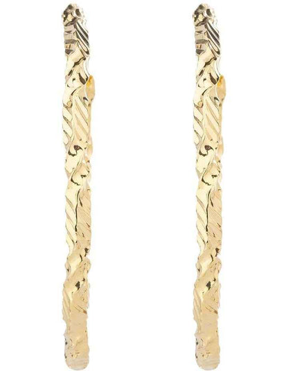 Textured GJEE108M Hoop Earrings in Gold