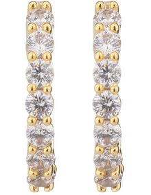 CZ Crown GJEE109M Huggies Hoop Earrings in Gold