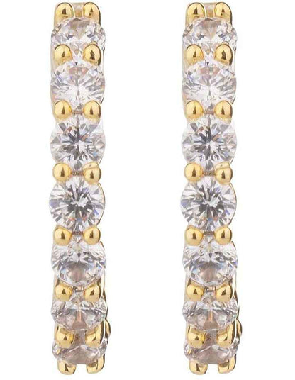 CZ Crown GJEE109M Huggies Hoop Earrings in Gold