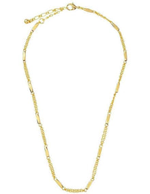 Long Bar And Chain Necklace GJNE007M in Gold