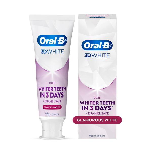 ORAL B 3DWHITE LUXE GLAMOROUS WHITENING TOOTHPASTE 95G