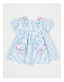 Peter Pan Pocket Dress in Light Blue