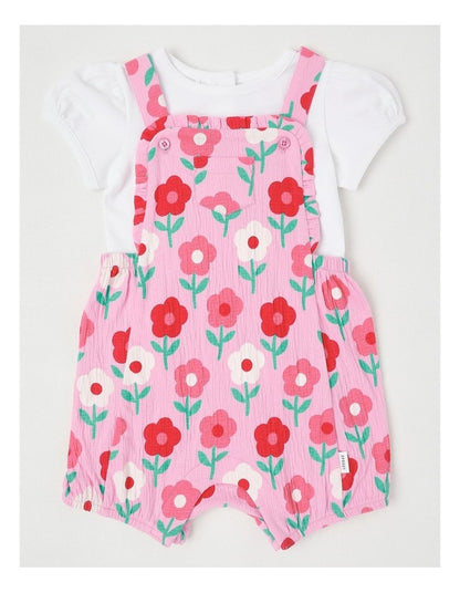 Floral Crinkle Set in Blush
