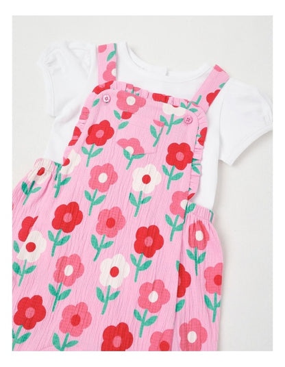 Floral Crinkle Set in Blush