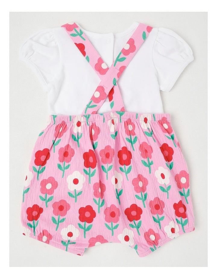 Floral Crinkle Set in Blush