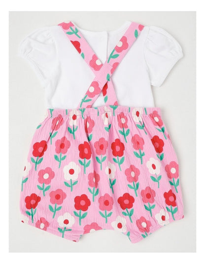 Floral Crinkle Set in Blush