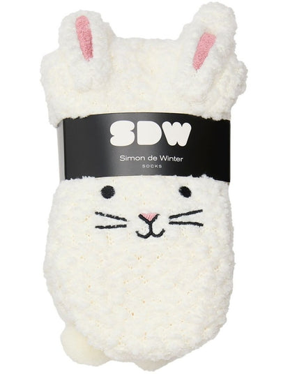 Sherpa Lined Bunny Home Socks 1 Pack in Cream