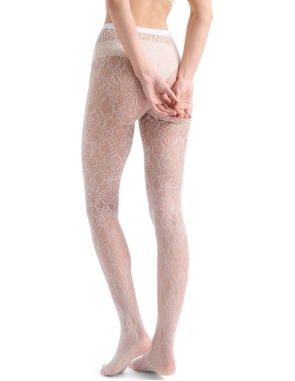 Lace Illusion Tight in White