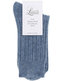 Angelina Cable Crew Sock in Riverstone