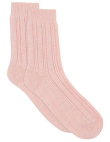 Angelina Cable Crew Sock in Rosette