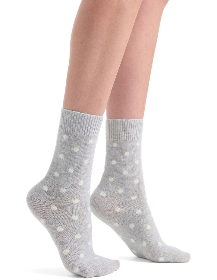 llaria Spot Crew Sock in Cloud