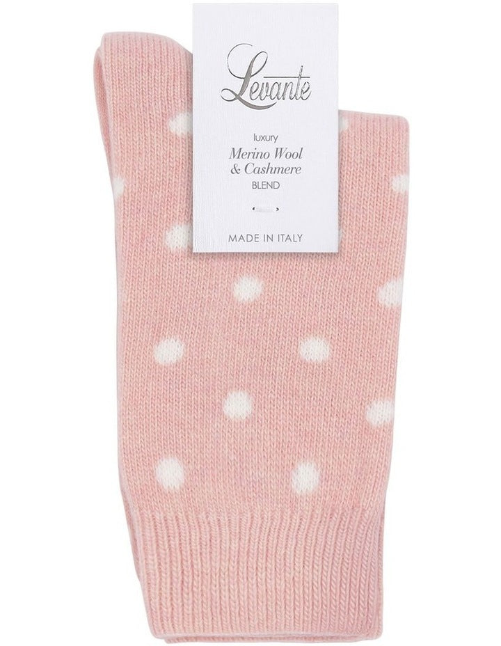 llaria Spot Crew Sock in Rosette