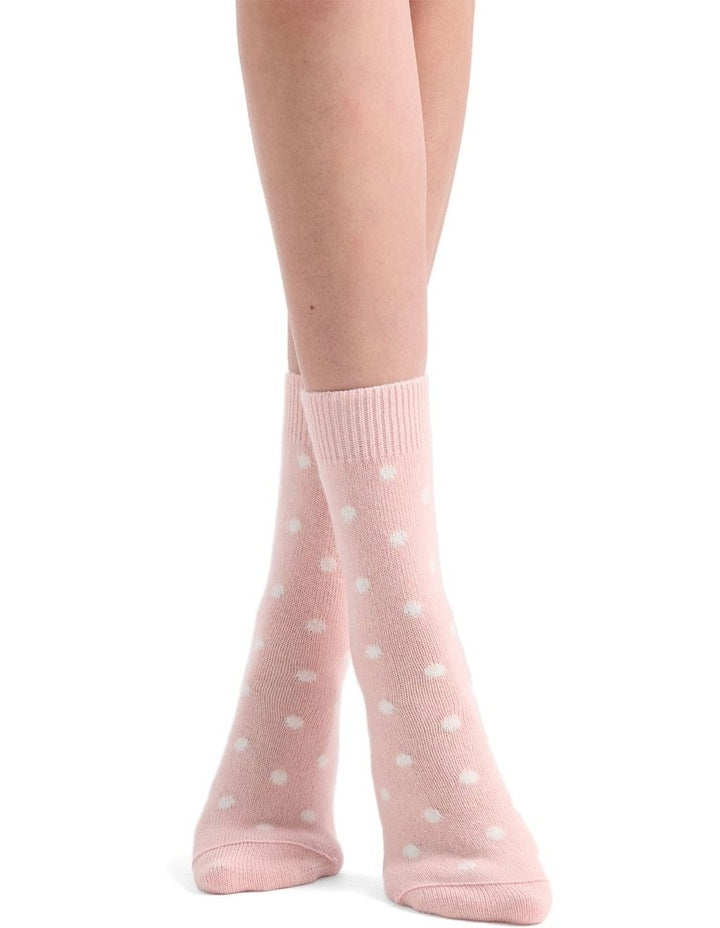llaria Spot Crew Sock in Rosette