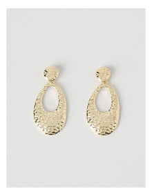 Textured Drop Earring in Gold