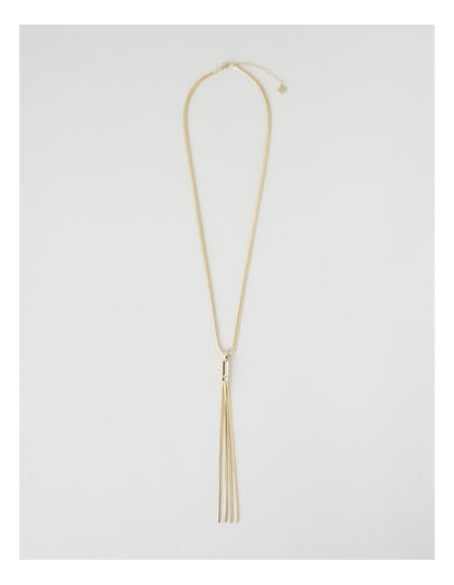 Snake Chain Lariat in Gold