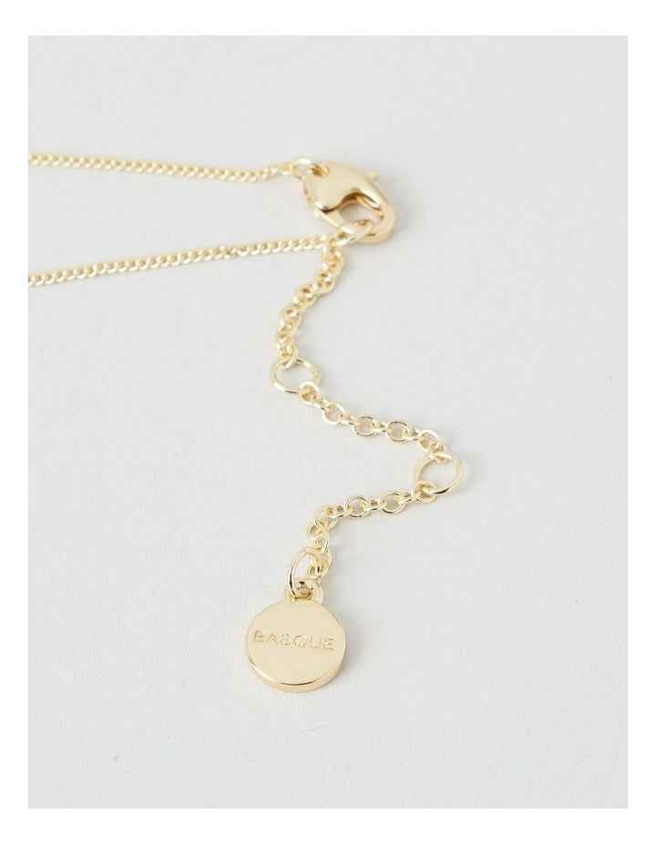 Gold Diamante Studded Circle Necklace