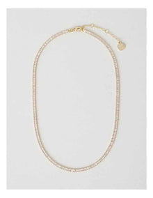 Rectangle Tennis Necklace in Gold
