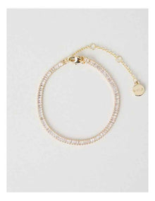 Rectangle Tennis Bracelet in Gold