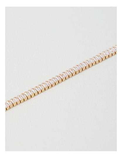 Rectangle Tennis Bracelet in Gold