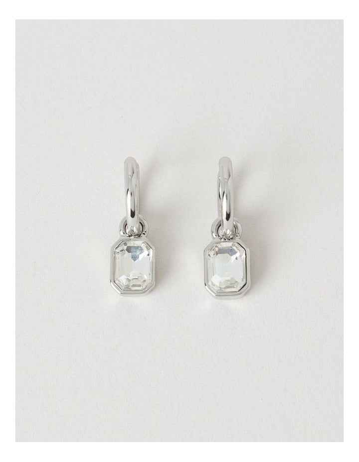 Diamante Drop Sleeper in Silver