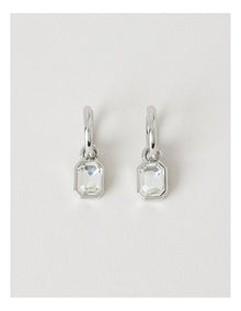 Diamante Drop Sleeper in Silver