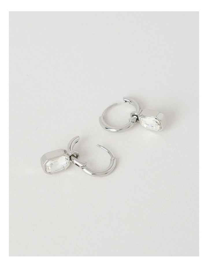 Diamante Drop Sleeper in Silver